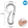 Paslanmaz Çelik 4 mm Yaylı Kanca, 5 Adetli Set ile Kullanım Kolaylığı