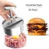 Paslanmaz Çelik Hamburger Presi - Et Köftesi Kalıbı ile Pratik