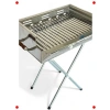 Paslanmaz Çelik Katlanır 3 Kademeli Çantalı Mangal