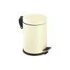 Paslanmaz Pedallı Çöp Kovası, 3 Litre Hacim ve Krem Renk