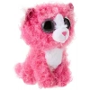 Pembe Kıvırcık Saçlı Kedi Figürü 15 cm, Sevimli Peluş Oyuncak