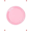 Pembe Plastik Servis Tabağı 22 cm - 25 Adet