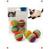 Renkli Sünger Kedi Oyuncak Topları 4lü Set
