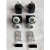 Rulmanlı Cam Duşakabin Tekerleği, Metal Siyah 4lü Set