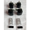 Rulmanlı Cam Duşakabin Tekerleği, Metal Siyah 4lü Set