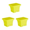 Sarı Ova Balkon Saksı, 2.2 Litre, 3 Adet Set