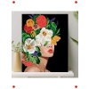 Sayılarla Boyama Seti – Çiçek Temalı Çıtalı Tuval 40x50 cm