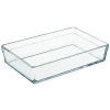 Şeffaf 20 cm x 29 cm Dikdörtgen Borcam Tepsi, 2.5 Litre Kapasiteli