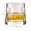 Şeffaf 300 cc Kapasiteye Sahip 4lü Viski Bardak Seti