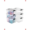 Şeffaf Plastik Saklama Kutuları 6lı Set | 15L İstiflenebilir