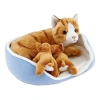 Sepet İçinde Yavrulu Kedi Peluş Oyuncak