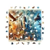 Sihirbazlık Temalı Ahşap Puzzle - 353 Parça Eğlence