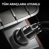 Siyah 12W 2x USB Araç İçi Şarj Adaptörü - Pratik Kullanım