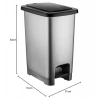Slim Pedallı Çöp Kovası, 60 lt Kapasite ile Pratik Kullanım