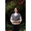 Sling -%100 Pamuk - Wrap - Bebek Taşıma Şalı (Antrasit, 450cm x50cm)