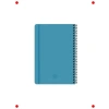 Spiralli Çizgili Defter - 17x24 cm, 100 Yaprak, Mavi