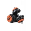 spor 21  (2x10,5) Multifonksiyonel Grip Plate Dambıl Seti Turuncu -Siyah