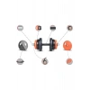 spor 21  (2x10,5) Multifonksiyonel Grip Plate Dambıl Seti Turuncu -Siyah