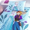 TAÇ Disney Frozen Flower Power CPP Stant Pamuk-Polyester Nevresim Takımı, Mavi, Tek Kişilik