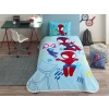 Tek Kişilik Pamuk Nevresim Takımı, Mavi, Spidey Temalı