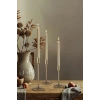 Üçlü eskitme şamdan mumluk, paslanmaz malzeme, dekoratif ev aksesuarı