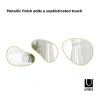 Umbra Hubba Pebble Duvar Montaj Aynaları, 3lü Set, Pirinç