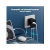 Universal Seyahat Adaptörü, 25W Hızlı Şarj, 3 Çıkışlı
