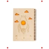 Uzay Temalı Ahşap Kapaklı Defter