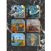 Van Gogh Temalı Ahşap Bardak Altlığı, 6lı Set ile Tasarım