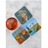 Van Gogh Temalı Ahşap Bardak Altlığı, 6lı Set ile Tasarım