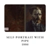 Van Gogh Temalı Çizgisiz Not Defter Seti, A6, 192 Sayfa, Sarı Krem Renk