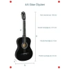 Yetişkin Klasik Gitar 4/4 - Ayarlı Sap - Siyah Tam Set
