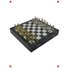 Yunan Temalı Metal Satranç Takımı - Mermer Desenli Tahta