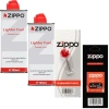 Zippo Benzin+1 Paket Taş+ Fitil Seti