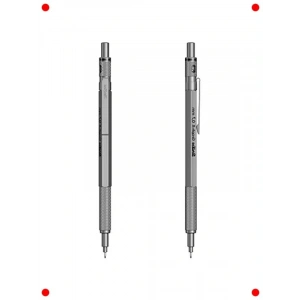 0.7 mm Mekanik Kurşun Kalem - Saten Gri