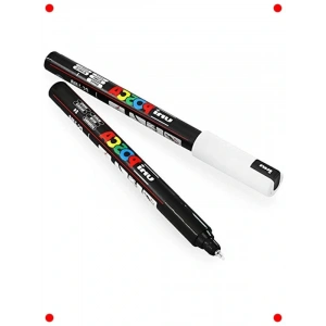 0.7mm Sanat Boya Markörü Siyah Beyaz 2li