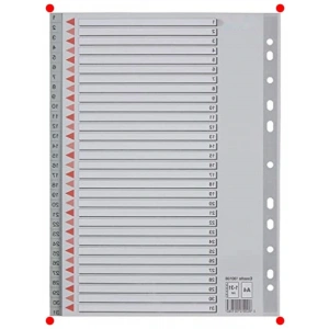 1-31 Rakamlı A4 Gri Separatör