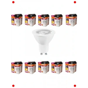 10 Adet 5W GU10 Beyaz  Çanak Ampul