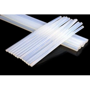 10 Adet Şeffaf Mum Sıcak Silikon, 7 mm Kalınlık, 30 cm Uzunluk