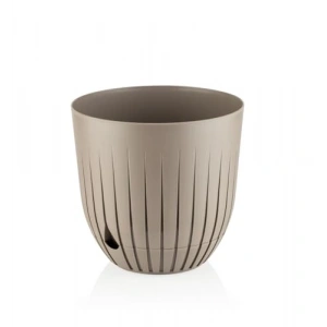 10 Litre Kapasiteli Çizgi Saksı, Delikli Plastik Tasarım