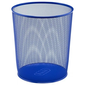 10 Lt Lacivert Metal Çöp Kovası, Perforeli Tasarım