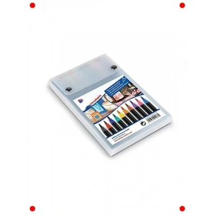 10lu Esnek Fırça Uçlu Renkli Keçeli Kalem Seti