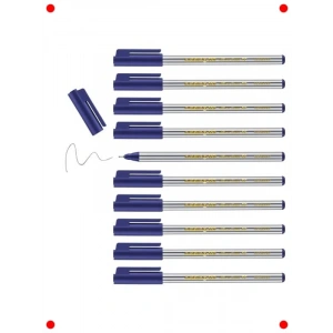 10lu Mavi Fineliner Kalem Seti - 0.3mm İnce Uç