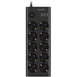 10lu Priz Seti, 3 USB ve 1 Type-C Girişi, Isıya Dayanıklı