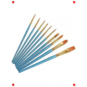 10lu Sanatçı Fırça Seti | Akrilik Sulu Boya Yağlı