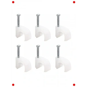 100 Adet Beton Çivili Kablo Tutucu Kroşe 4x6mm