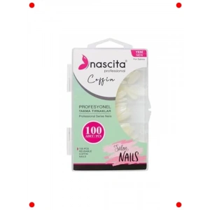 100 Adet Coffin Şeklinde Kutulu Takma Tırnak - No: 169