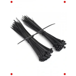100 Adet Siyah Kablo Bağı (2.5x150mm) - Plastik Kelepçe