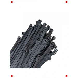 100 Adet Siyah Plastik Kablo Bağlantı Klipsi 25 cm