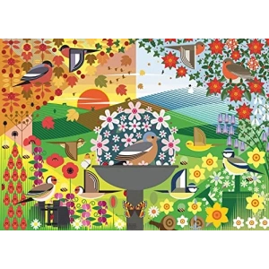 1000 Parça Kuşlar Temalı Puzzle, Eğlenceli Zihin Gelişimi